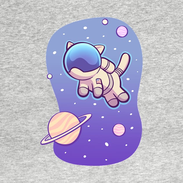 Catstronaut - The Cat Astronaut From Space by tommartinart
